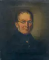 Ernst Christian Weser, (zugeschr.), Bildnis Johann Traugott Lehmann / Bildnis Johanne Rosine Lehmann (?), Um 1842, Öl auf Leinwand / Öl auf Papier