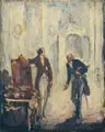 Opernszene by Fritz Max Hofmann-Juan, Nach 1908, Öl auf Malpappe, sold Mar 2025
