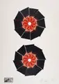 Lutz Fleischer, Parapluie, zweifach, 1994, Collage auf leichtem Karton