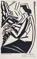 Pianistin by Fortuna Brulez-Mavromati, Drei Holzschnitte auf dünnem Papier, sold Mar 2025