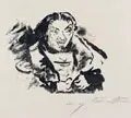 Lovis Corinth, Joachim I. von Brandenburg, Um 1920, Lithografie auf dünnem, gräulichen Papier