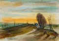 Georg Hermann Gelbke, Vier Landschaftsdarstellungen der Kurischen Nehrung. 1930er Jahre, Vier Aquarelle auf kräftigem Papier