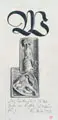 Initiale W (Wappenschild) by Richard Müller, 1938, Bleistiftzeichnung auf festem Papier, sold Mar 2025