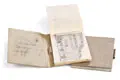 Hans Poelzig, Ein Skizzenblock und ein Skizzenheft: Festspielhaus Salzburg. Wohl um 1919–23 / um 1925, Skizzenblock mit einem grauen, typografisch bezeichnetem Pappeinband, der Block zweiseitig klammergeheftet und mit Perforierung, 24 Seiten
