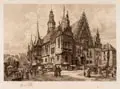 Hugo Ulbrich, Rathaus zu Breslau, 1903, Radierung auf festem Bütten