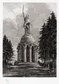 Hugo Ulbrich, Das Hermannsdenkmal, 1909, Radierung auf China, auf Kupferdruckkarton aufgewalzt