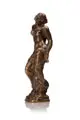 August Schreitmüller, Umbrandet (Weiblicher Akt mit Tuch). Wohl um 1910, Bronze, gegossen, braun patiniert