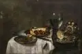 Willem Claesz. Heda, Ein Frühstück mit einer Brombeerpastete, Öl auf Leinwand