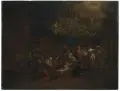 (zugeschr.), Die Heilige Nacht. 2. Viertel 17. Jh by Pieter Pietersz. III Vromans, Öl auf Holz, sold Nov 2024