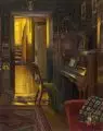 Richard Böhm, Das Musikzimmer, Um 1900, Öl auf Leinwand