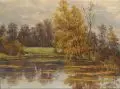 Max Oehler, Schloss-Teich / Belvedere. Weimar, Wohl 1910, Öl auf Leinwand