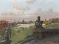 Rudolf Poeschmann, Dresden – Blick vom Waldschlößchen, 1924, Öl auf Leinwand