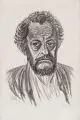 Ernst Barlach, Selbstbildnis I, 1928, Lithografie auf dünnem, weißen "JW ZANDERS"-Bütten