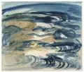 Pol Cassel, Helles Meer, 1927, Aquarell und Deckweiß auf kräftigem, chamoisfarbenem Karton