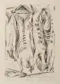 Paul Kleinschmidt, Beim Metzger, 1923, Kaltnadelradierung mit leichtem Plattenton auf Bütten