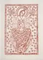 Elfriede Lohse-Wächtler, Maria (Böhmische Madonna), 1918, Federlithografie in Rotbraun auf hauchdünnem Japan