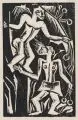 Max Pechstein, Eingeborenenpaar, 1917, Holzschnitt auf Maschinenbütten