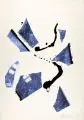 Lutz Fleischer, Schneesplitter, 1995, Collage und Drippainting auf leichtem Karton
