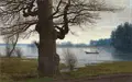 Carl Scherres, Tegeler See, Öl auf Holz