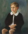 Emil Rudolf Weiss, Bildnis eines Knaben. 1910er Jahre, Öl auf Leinwand