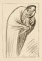 Ernst Barlach, Der Mann mit dem Messer, 1926, Lithografie auf gelblichem Maschinenbütten