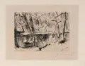 Lovis Corinth, Im Tiergarten, 1920, Kaltnadelradierung auf "Van Gelder Zonen"-Bütten