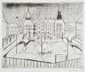 Otto Lange, Eisbahn (Franckes Eisbahn), Um 1922, Kaltnadelradierung mit Plattenton auf Japan