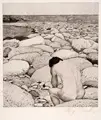 Richard Müller, Am Meer, Radierungen auf kräftigem Velin bzw. feinem, wolkigen Papier. a) "Am Meer" unter der Platte in Blei signiert "Rich