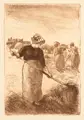 Camille Pissarro, Faneuses, 1890, Radierung in Rotbraun auf Velin