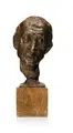 (zugeschr.), Kopf eines Mannes. Wohl 1940er/1950er Jahre by Joseph Fritz Zalisz, Bronze, gegossen, braun patiniert, sold Jun 2024