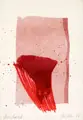 Lutz Fleischer, Rote Serie, Collage, rote Tusche und Fettkreide auf Papier