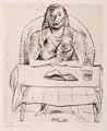 Paul Kleinschmidt, Margarethe Kleinschmidt (?), 1923, Kaltnadelradierung auf "Zanders"-Bütten