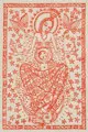 Elfriede Lohse-Wächtler, Maria (Böhmische Madonna), 1918, Federlithografie in Rotbraun auf hauchdünnem Japan