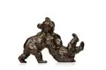 Max Hermann Fritz, Zwei spielende Bärenjunge. Wohl um 1930, Bronze, gegossen, dunkelbraun patiniert