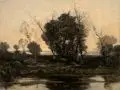 Henri Harpignies, Landschaft bei Yonne (?). Um 1900 -1910