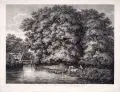 Die Mühle bei den großen Eichen by Johann Christian Reinhart, 1788, Radierung auf Bütten, sold Nov 2023