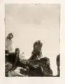 Georg Hermann Gelbke, / Arthur Henne / Richard Walter Rehn, Sieben Druckgrafiken / Kinderkopf / Landschaft. 1912– 1927, Sieben Kaltnadelradierungen, eine Rötelzeichnung und ein Aquarell