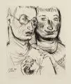 Paul Kleinschmidt, Selbst und Margarethe, 1922, Kaltnadelradierung auf Maschinenbütten