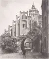 Richard Müller, Schloss Colditz, Kohlestiftzeichnung auf "J