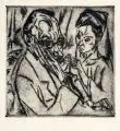 Günther Vogler, Paar, 1920, Radierung mit Plattenton auf Bütten