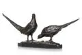 Otto Poertzel, Fasanenpaar. Wohl 1920er/1930er Jahre, Bronze, gegossen, schwarzbraun patiniert