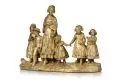 Joseph d'Asté, Paysans et enfants. 1905– 1909, Bronze, gegossen, vergoldet