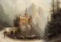 Albert Bredow, Schloss im Gebirge. 1880er Jahre, Öl auf Leinwand