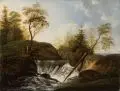 Johann Christian Klengel, Landschaft mit Wasserfall, Öl auf Leinwand