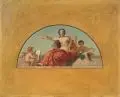 Wilhelm Kray, (zugeschr.), Allegorie der Musik. 3. Viertel 19. Jh, Öl auf Malpappe