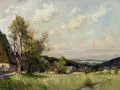 Rudolf Poeschmann, Sommertag in Georgenfeld, 1924, Öl auf Leinwand
