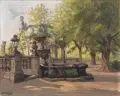 Rudolf Poeschmann, Dresden – Zwingergarten, Um 1924, Öl auf Leinwand
