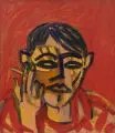 Lutz Fleischer, Jens B. (16), 1985, Eitempera auf grober Leinwand