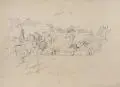 Carl Wilhelm Müller, Loschwitz, 1872, Bleistiftzeichnung