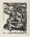 Reitender Urian by Ernst Barlach, 1923, Holzschnitt auf Japan, sold Jun 2023